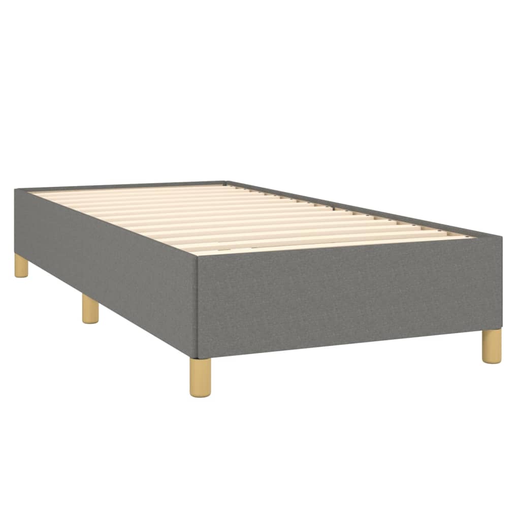 Bed Frame without Mattress Dark Grey 90x190 cm Single Single Fabric