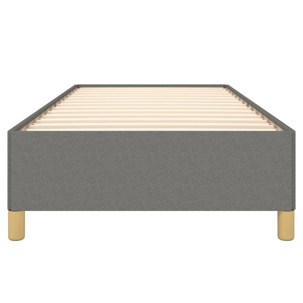 Bed Frame without Mattress Dark Grey 90x190 cm Single Single Fabric
