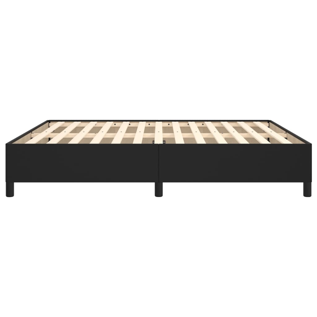 Bed Frame without Mattress Black Super King Faux Leather