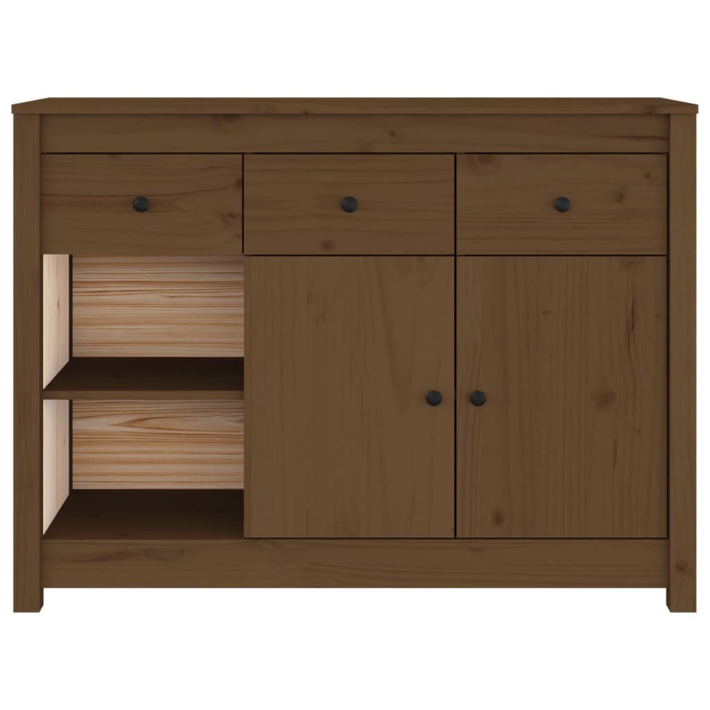 Sideboard Honey Brown 100x35x74 cm Solid Wood Pine
