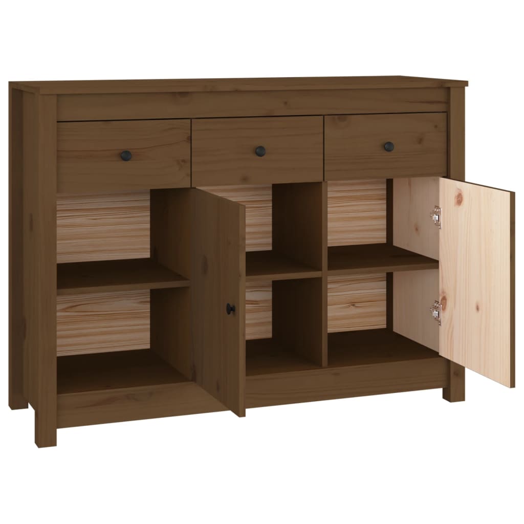 Sideboard Honey Brown 100x35x74 cm Solid Wood Pine