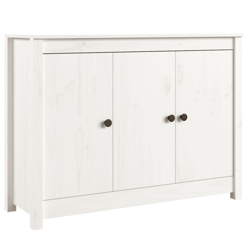 Sideboard White 100x35x74 cm Solid Wood Pine
