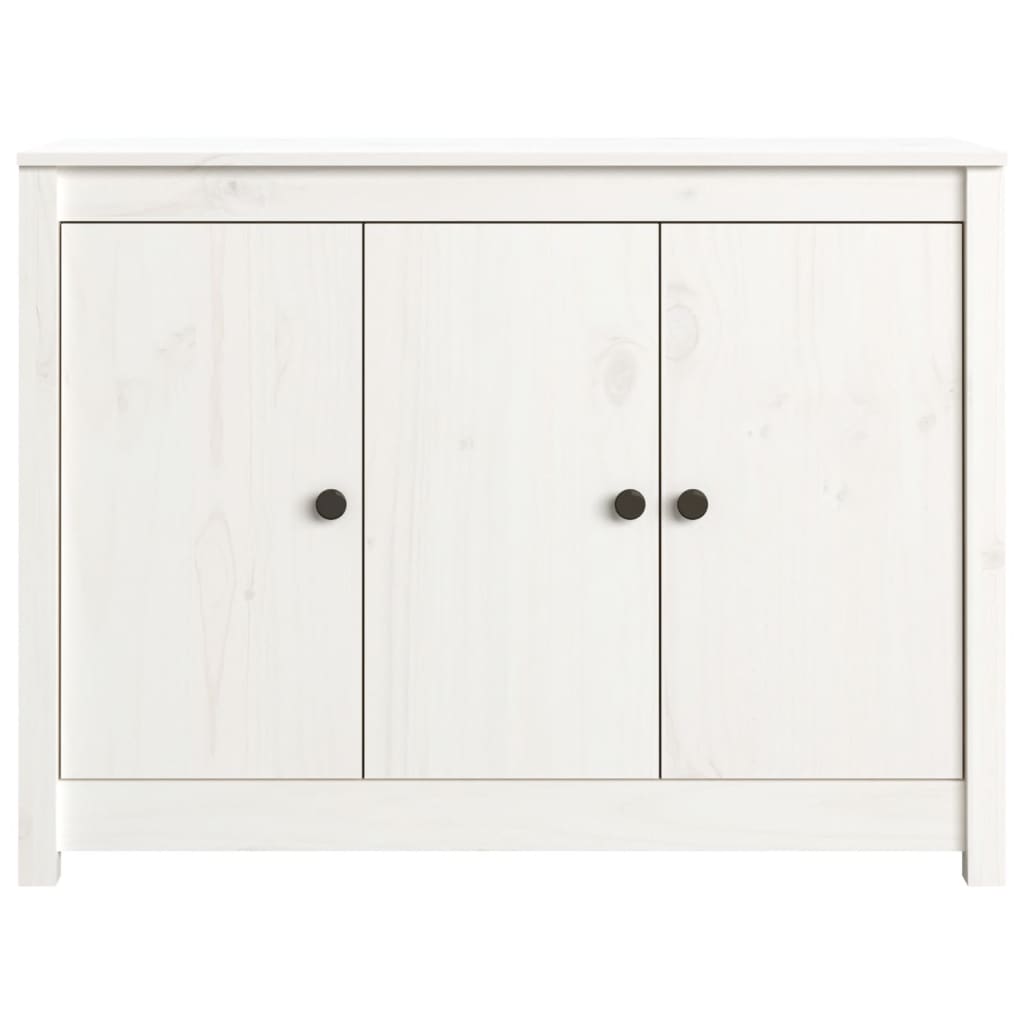 Sideboard White 100x35x74 cm Solid Wood Pine