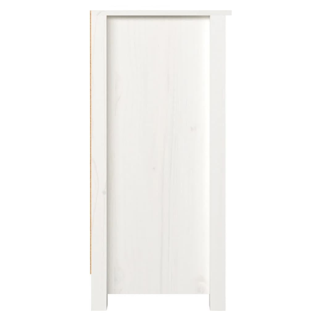 Sideboard White 100x35x74 cm Solid Wood Pine