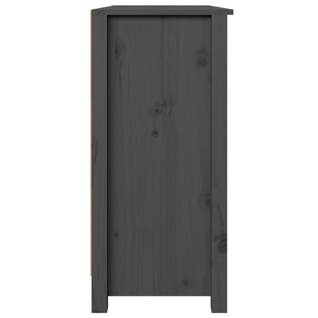 Sideboard Grey 100x35x74 cm Solid Wood Pine