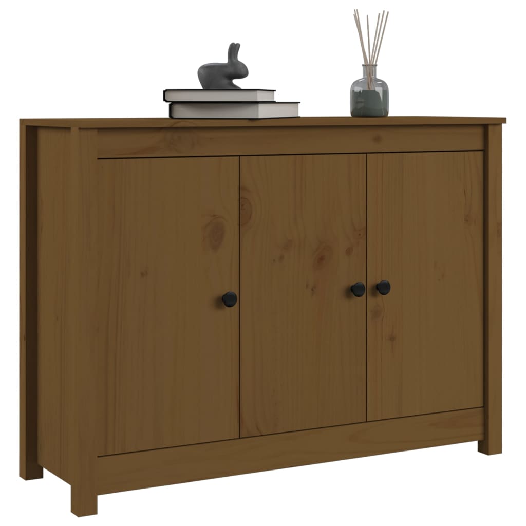 Sideboard Honey Brown 100x35x74 cm Solid Wood Pine