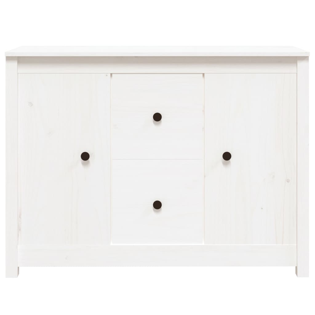 Sideboard White 100x35x74 cm Solid Wood Pine