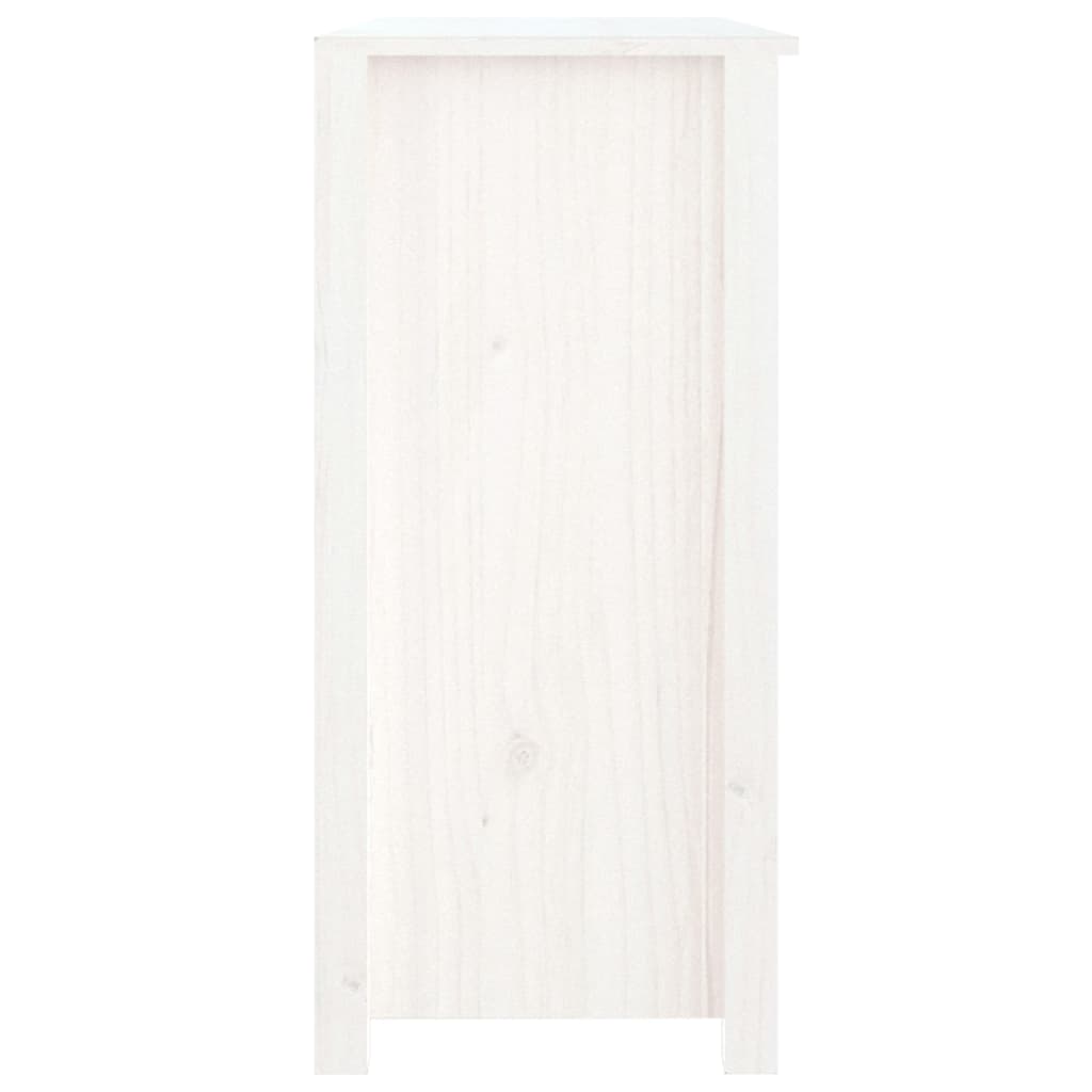 Sideboard White 100x35x74 cm Solid Wood Pine