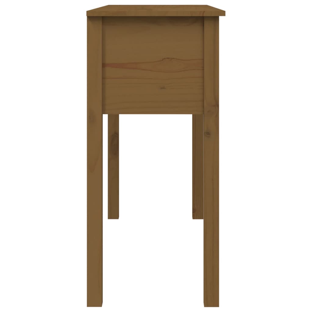 Console Table Honey Brown 100x35x75 cm Solid Wood Pine
