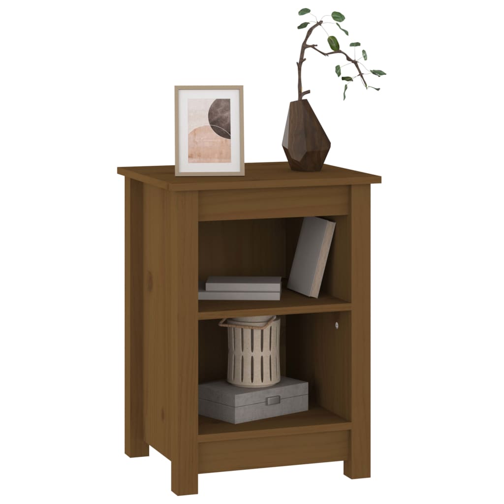 Bedside Cabinet Honey Brown 40x35x55 cm Solid Wood Pine