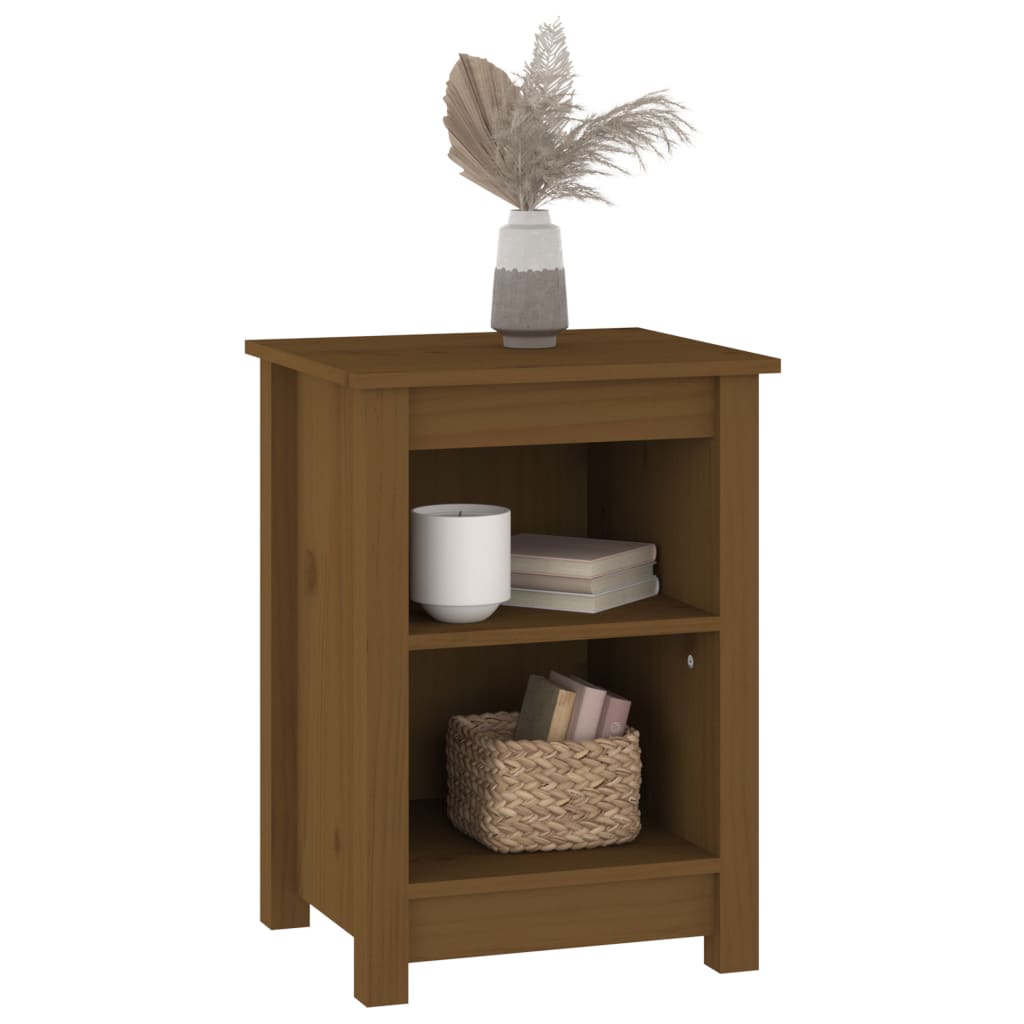 Bedside Cabinets 2 pcs Honey Brown 40x35x55 cm Solid Wood Pine