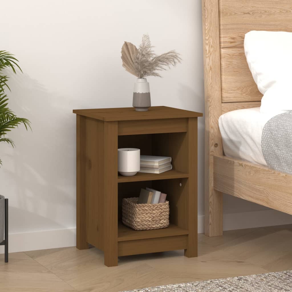 Bedside Cabinets 2 pcs Honey Brown 40x35x55 cm Solid Wood Pine