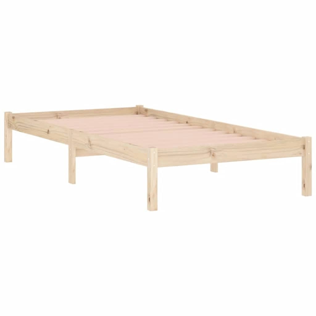 Bed Frame without Mattress 100x190 cm Solid Wood Pine Twin