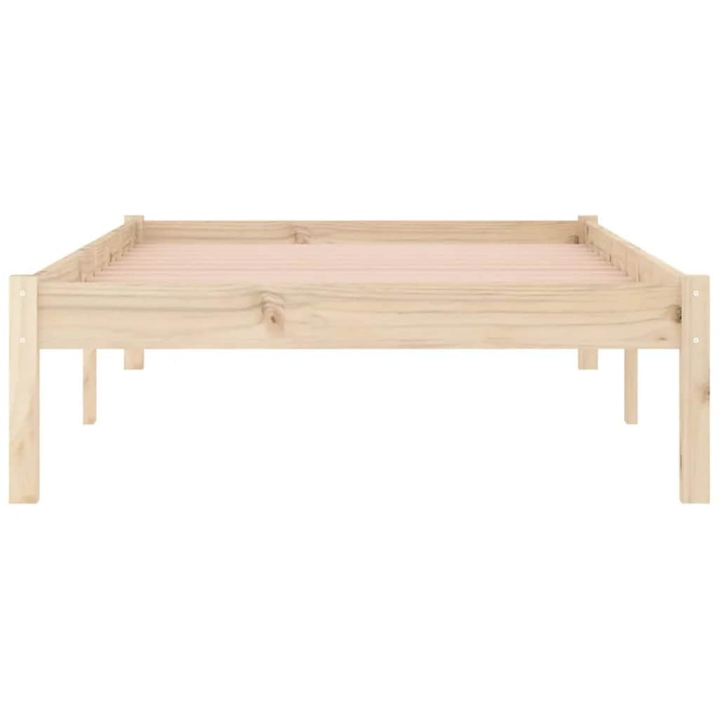 Bed Frame without Mattress 100x190 cm Solid Wood Pine Twin