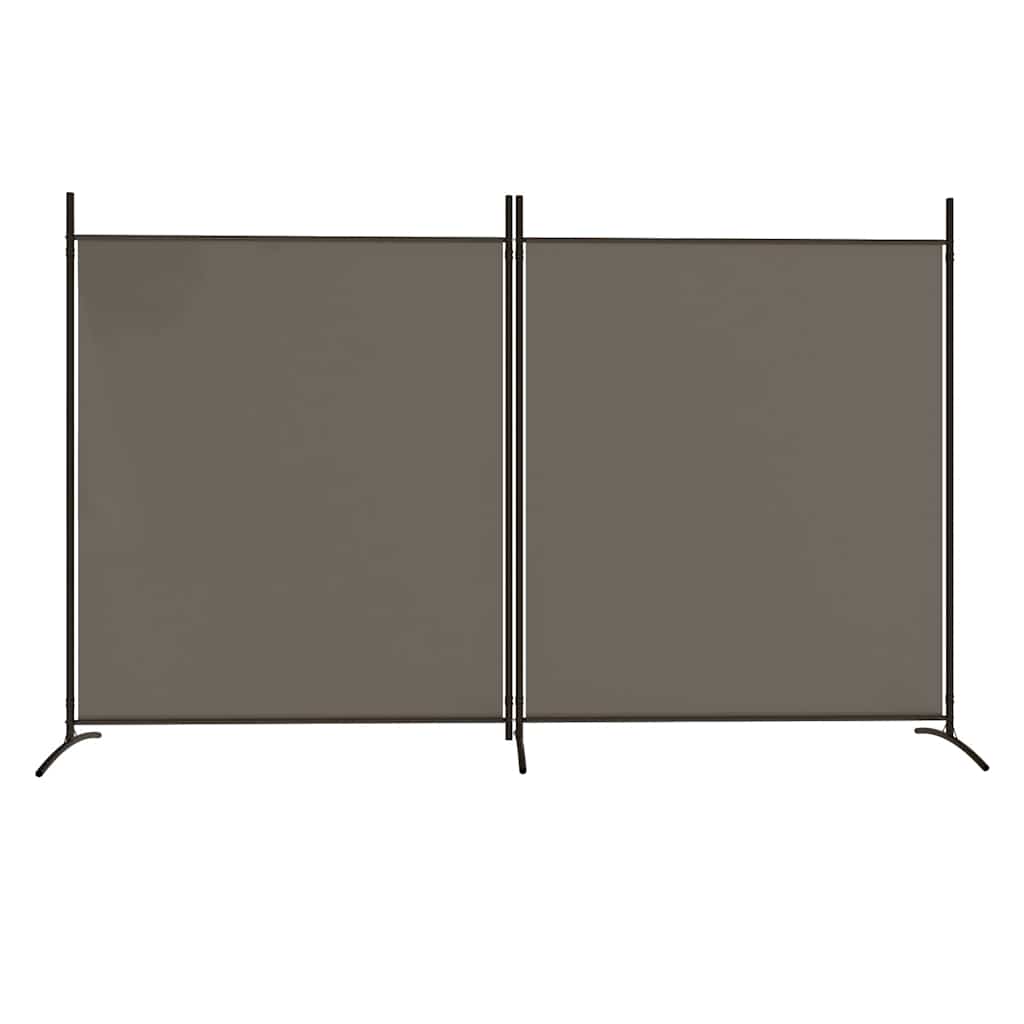 2-Panel Room Divider Anthracite 348x180 cm Fabric