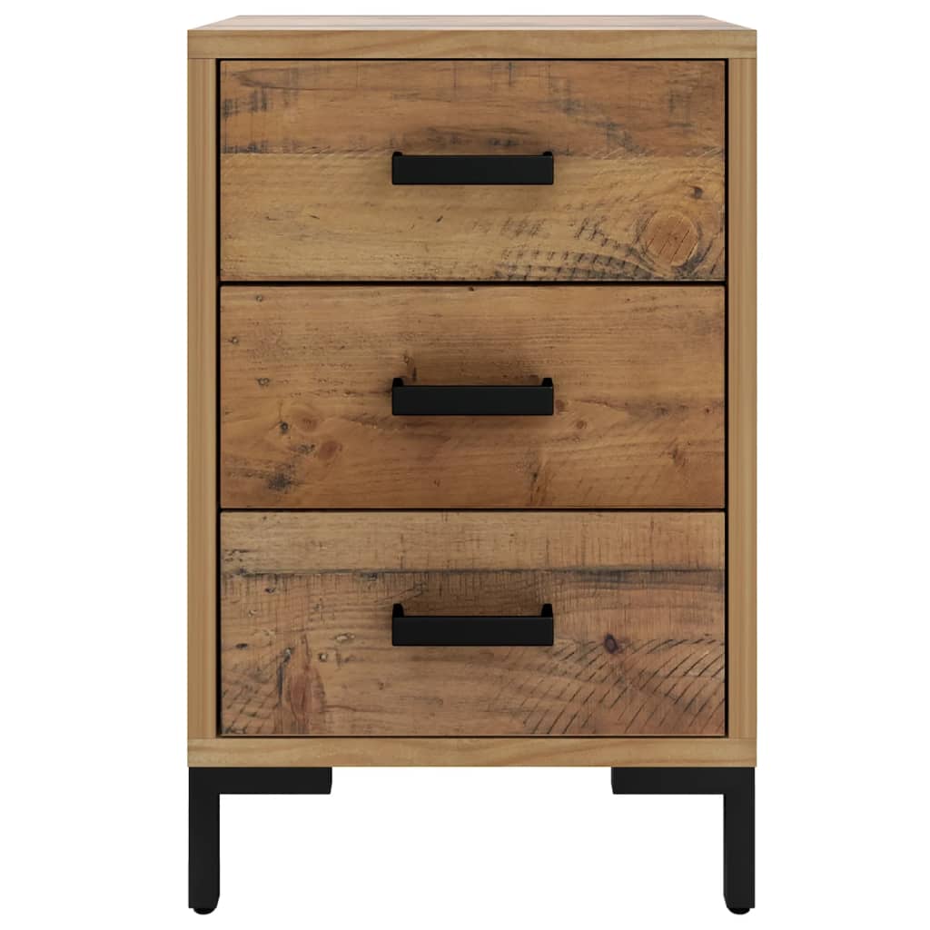 Bedside Cabinet Brown 36x30x54 cm Solid Pinewood