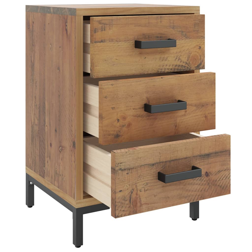Bedside Cabinet Brown 36x30x54 cm Solid Pinewood