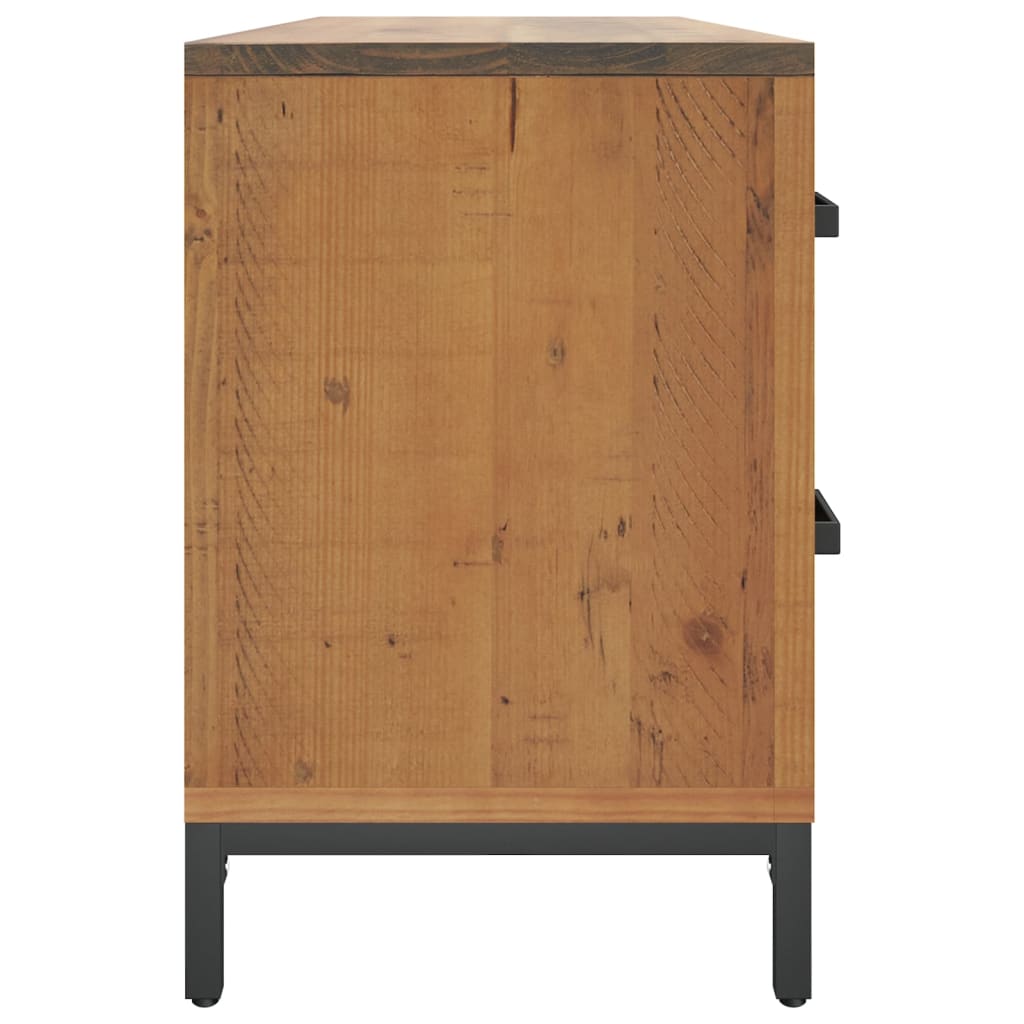 Storage Cabinet Brown 110x30x45 cm Solid Pinewood