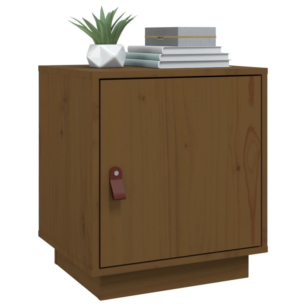Bedside Cabinet Honey Brown 40x34x45 cm Solid Wood Pine