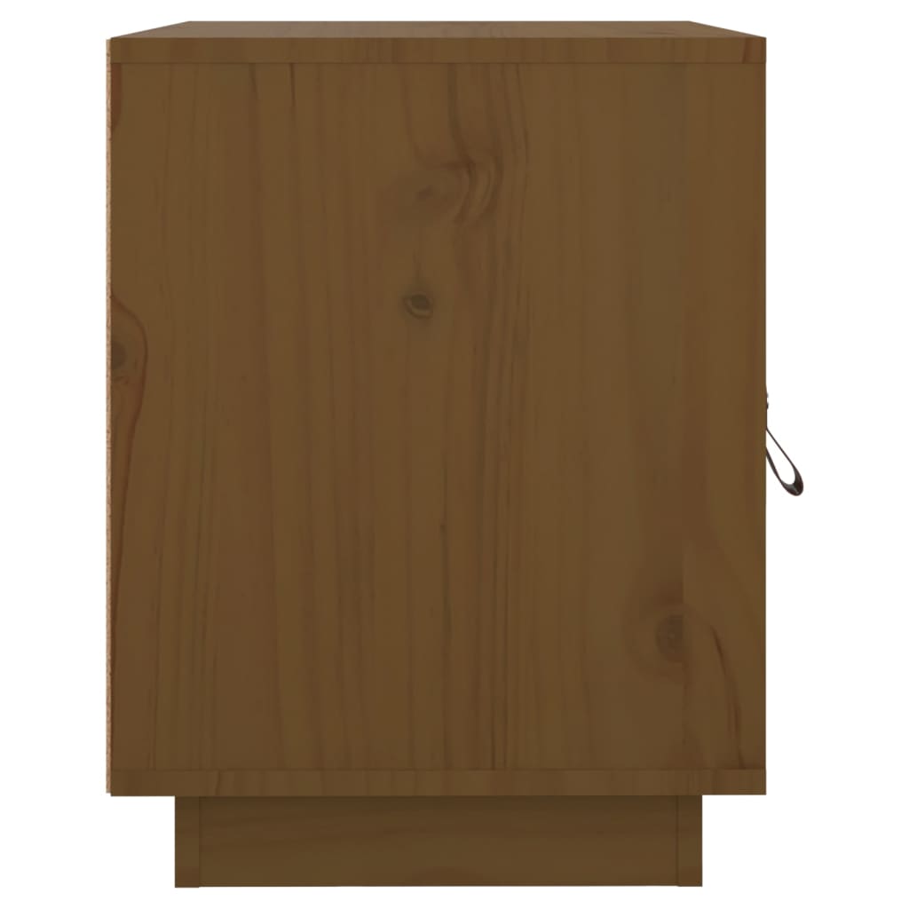 Bedside Cabinet Honey Brown 40x34x45 cm Solid Wood Pine