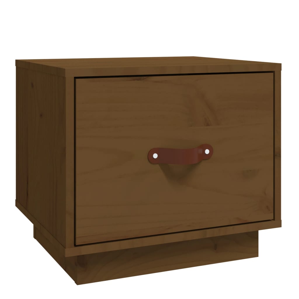 Bedside Cabinet Honey Brown 40x34x35 cm Solid Wood Pine