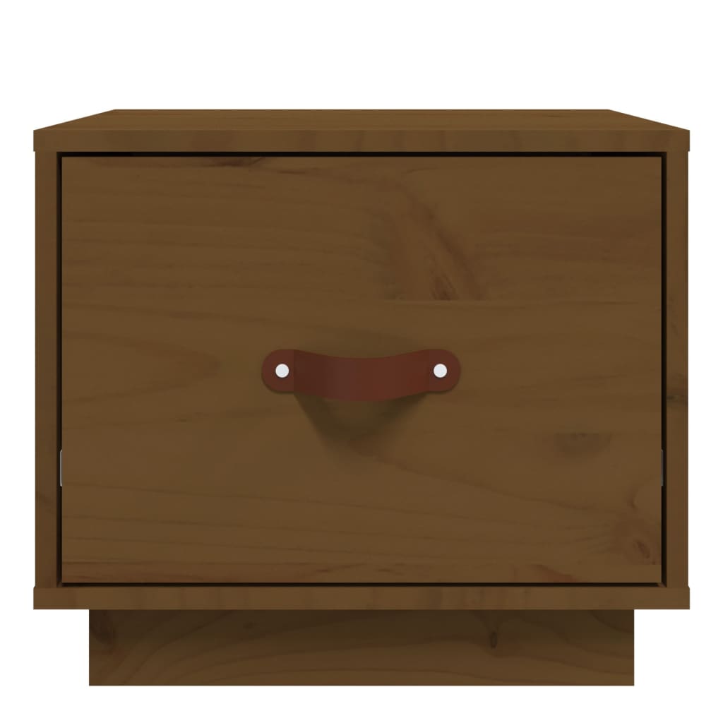 Bedside Cabinet Honey Brown 40x34x35 cm Solid Wood Pine