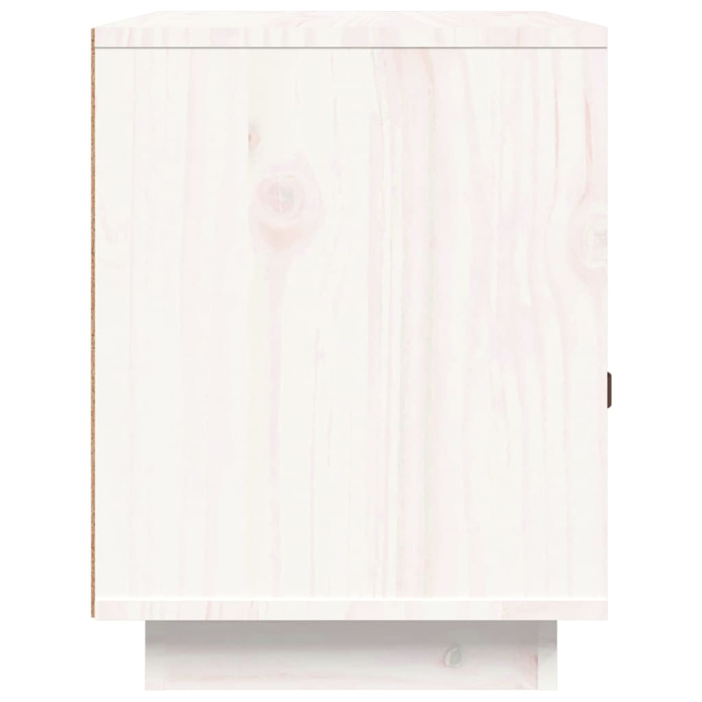 Bedside Cabinet White 40x34x45 cm Solid Wood Pine