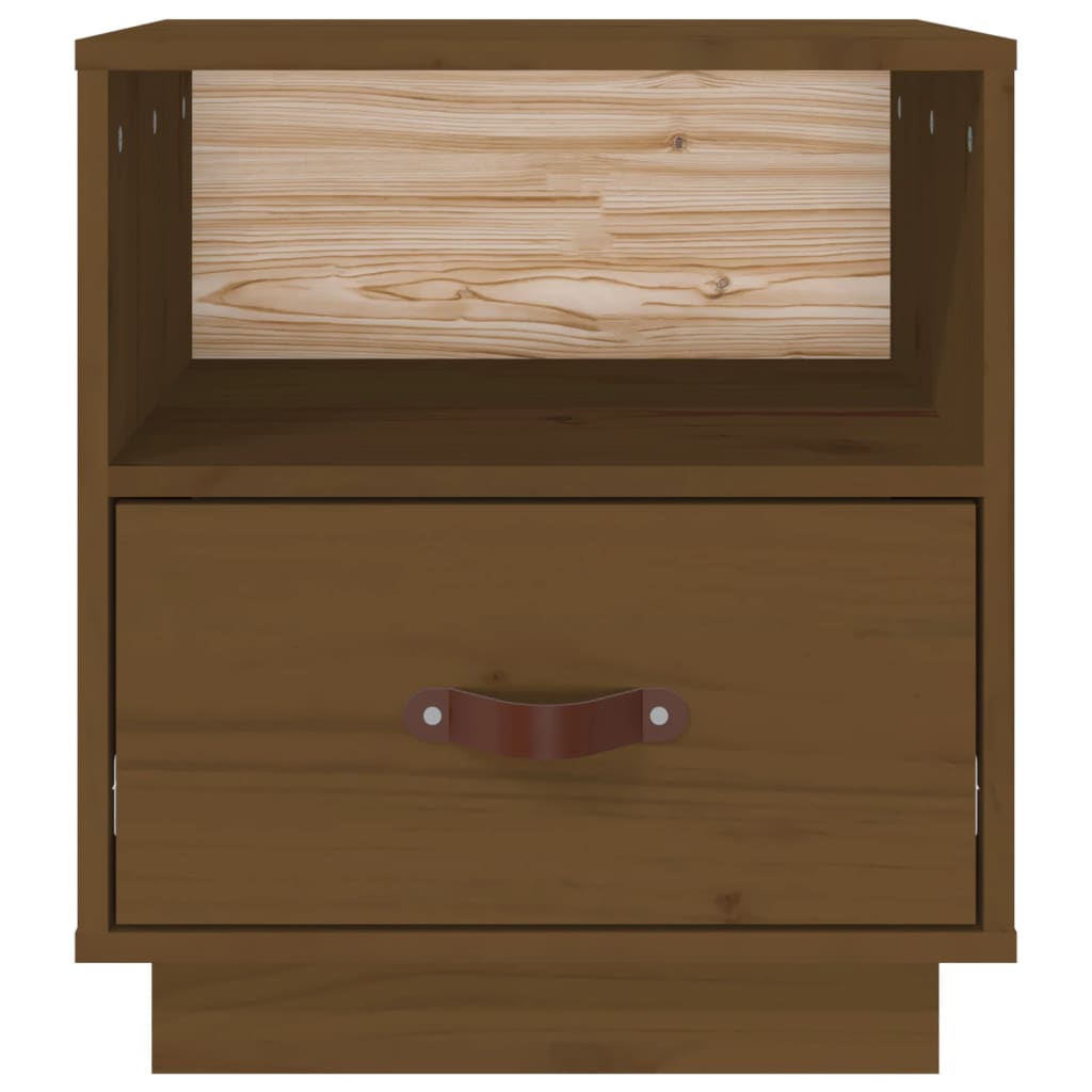 Bedside Cabinets 2 pcs Honey Brown 40x34x45 cm Solid Wood Pine