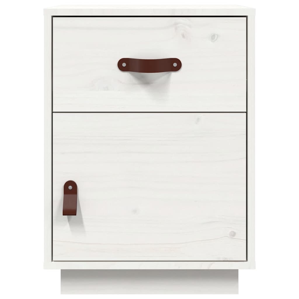 Bedside Cabinets 2 pcs White 40x34x55 cm Solid Wood Pine