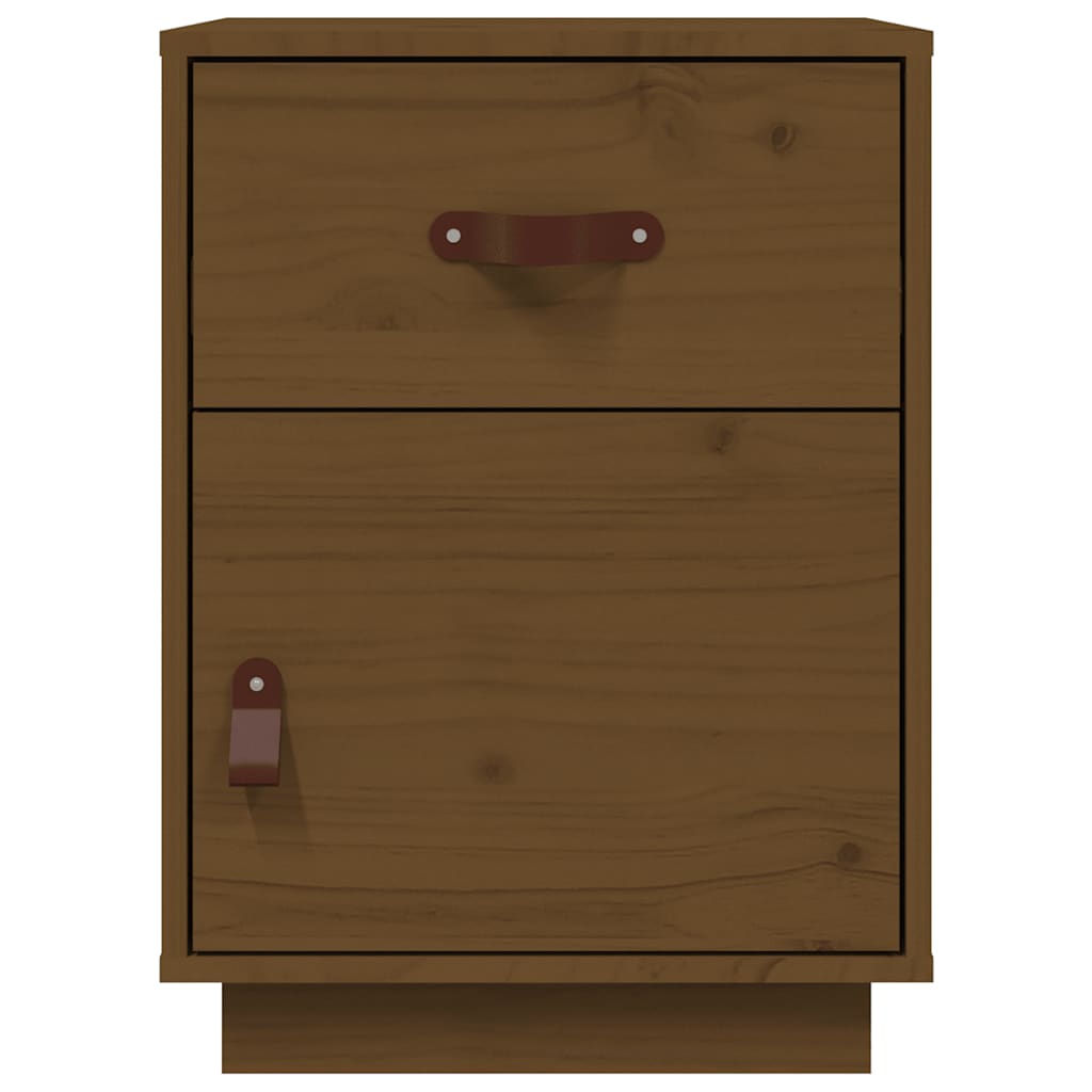 Bedside Cabinet Honey Brown 40x34x55 cm Solid Wood Pine