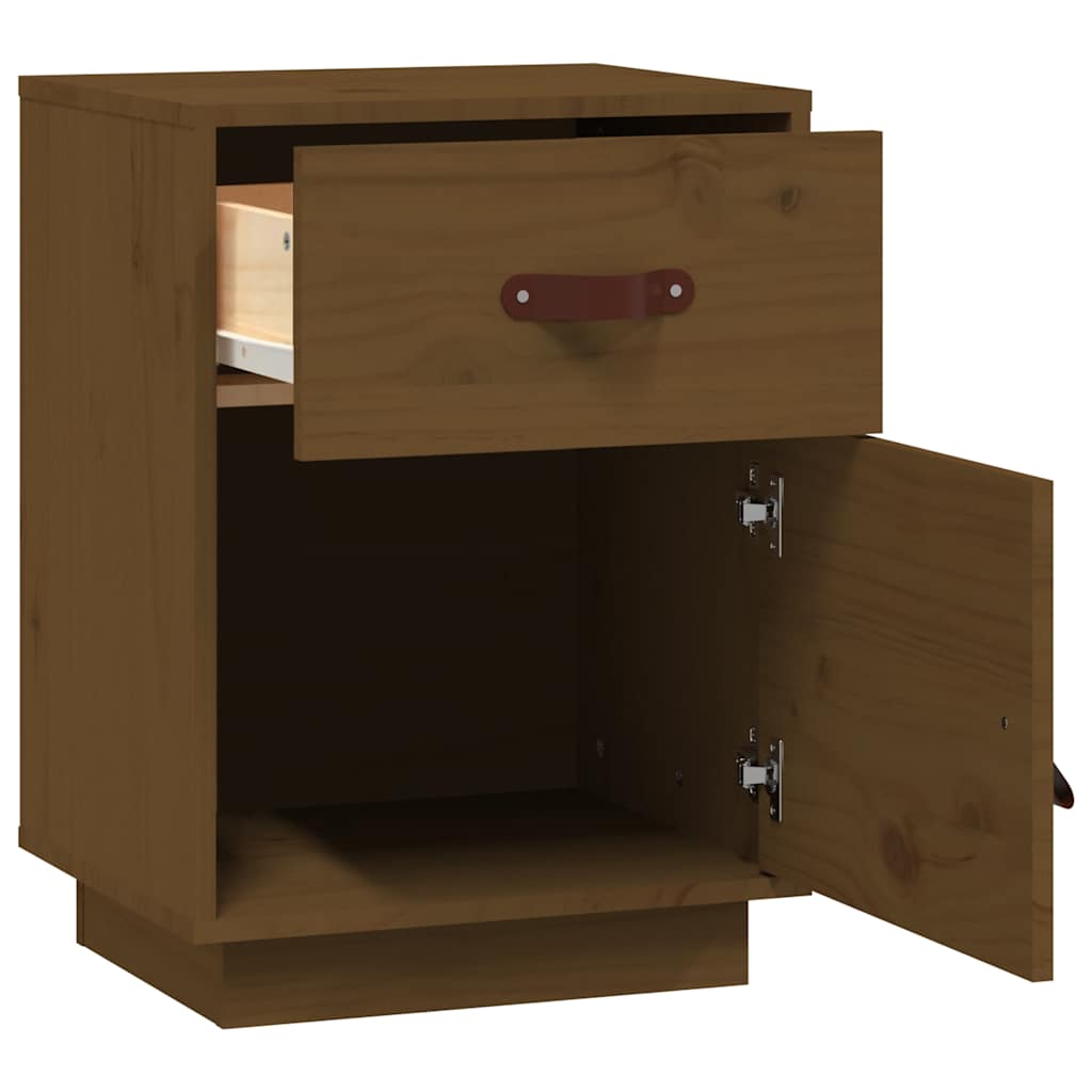Bedside Cabinets 2 pcs Honey Brown 40x34x55 cm Solid Wood Pine