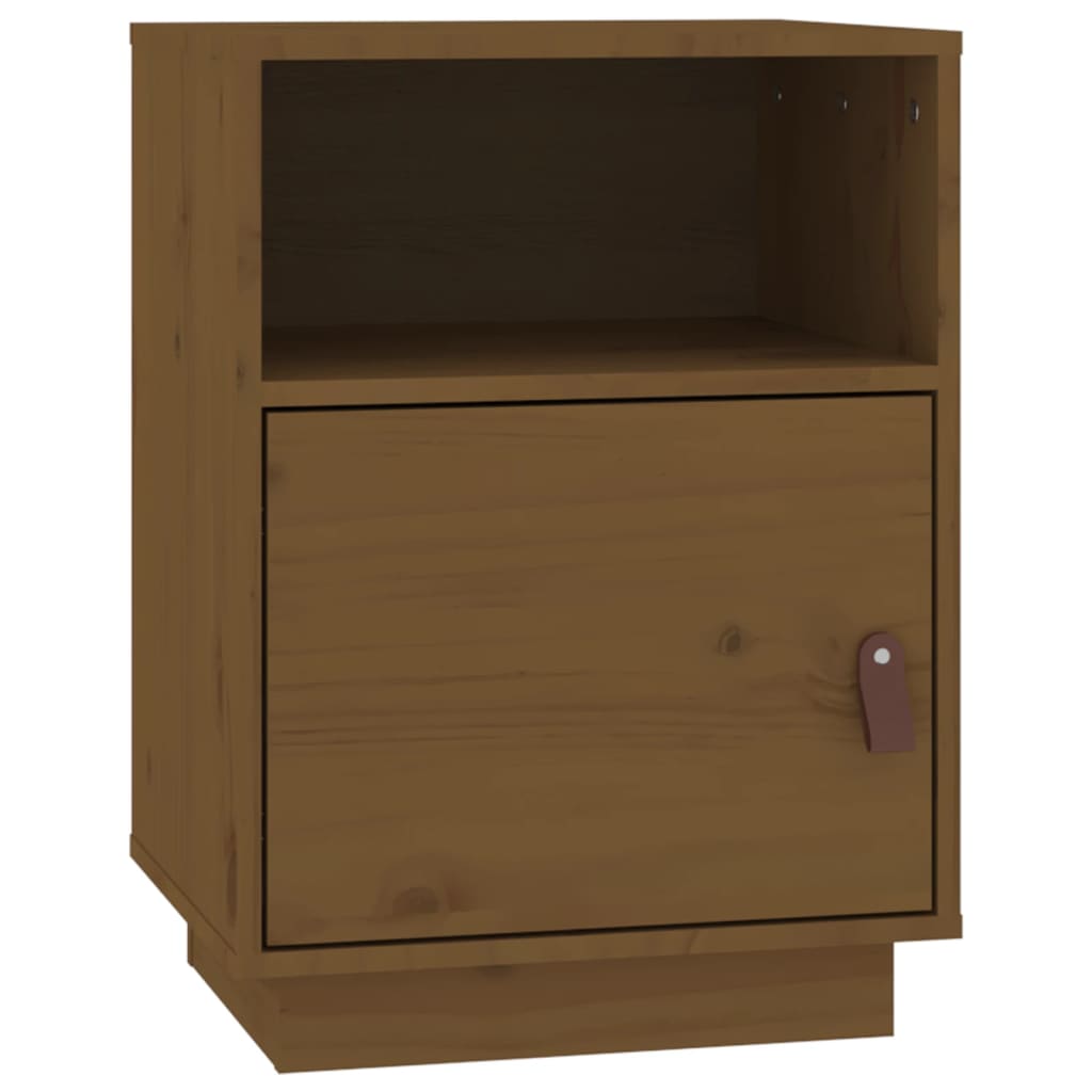 Bedside Cabinet Honey Brown 40x34x55 cm Solid Wood Pine