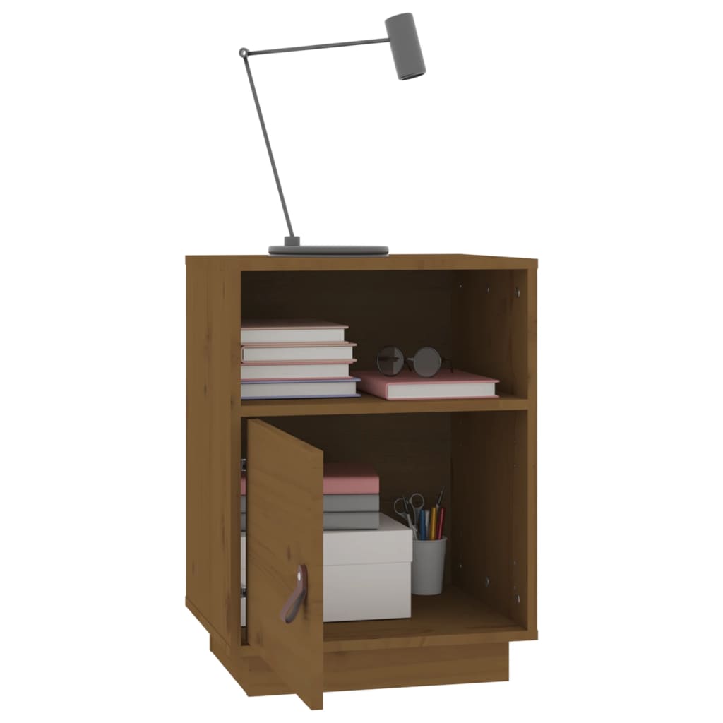 Bedside Cabinets 2 pcs Honey Brown 40x34x55 cm Solid Wood Pine