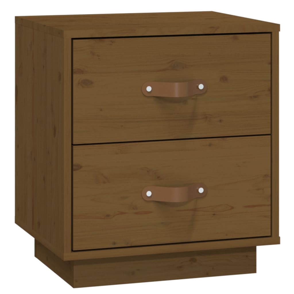 Bedside Cabinets 2 pcs Honey Brown 40x34x45 cm Solid Wood Pine