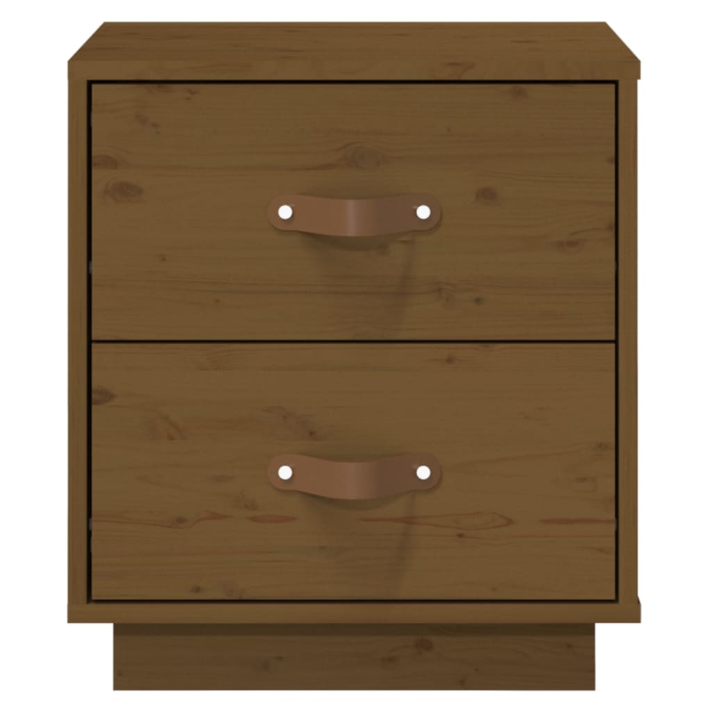 Bedside Cabinets 2 pcs Honey Brown 40x34x45 cm Solid Wood Pine