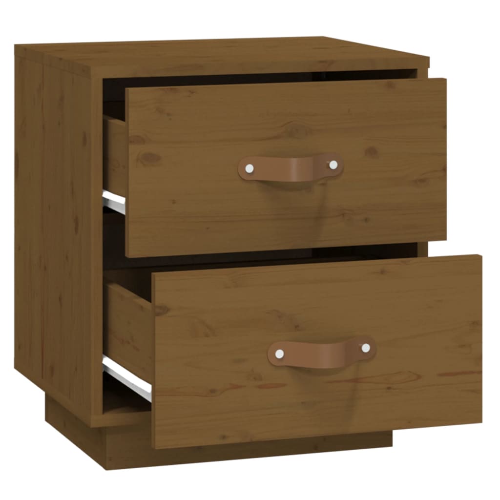 Bedside Cabinets 2 pcs Honey Brown 40x34x45 cm Solid Wood Pine