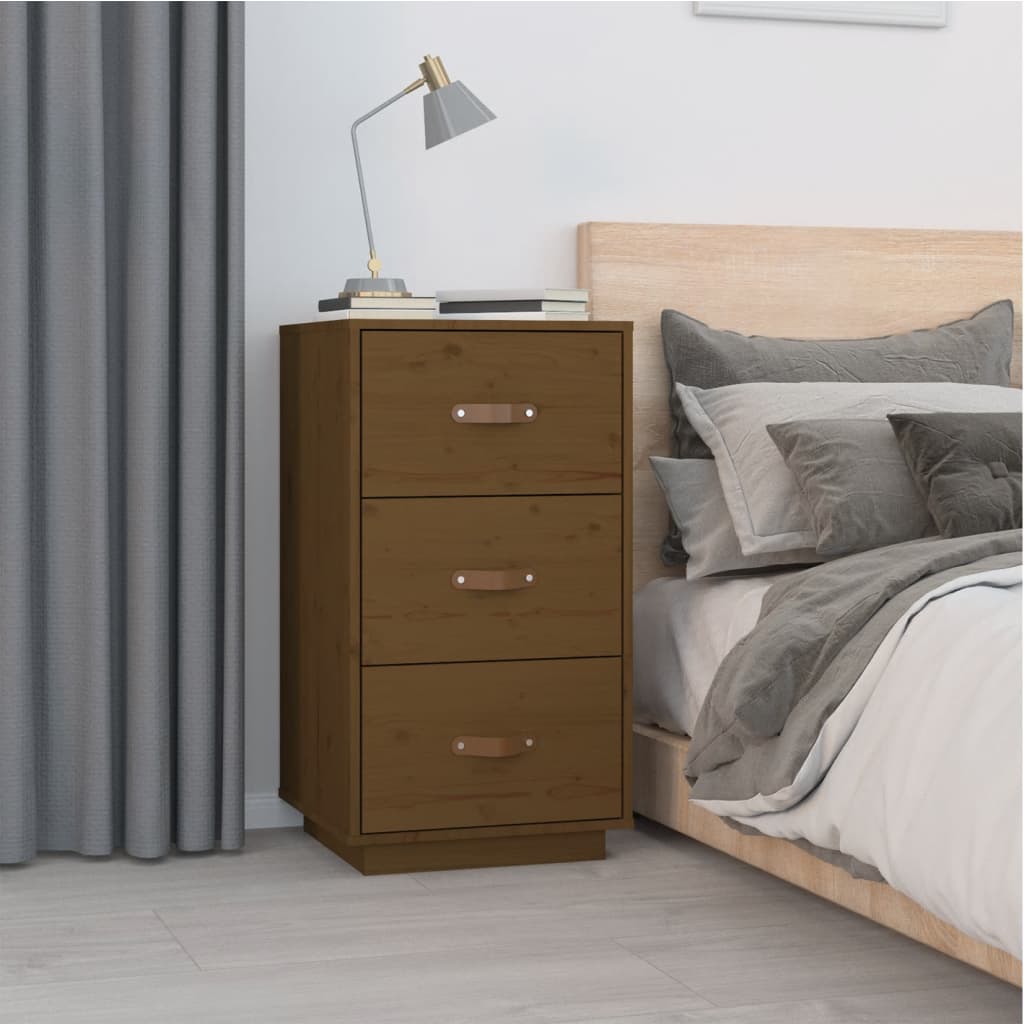 Bedside Cabinets 2 pcs Honey Brown 40x40x75 cm Solid Wood Pine