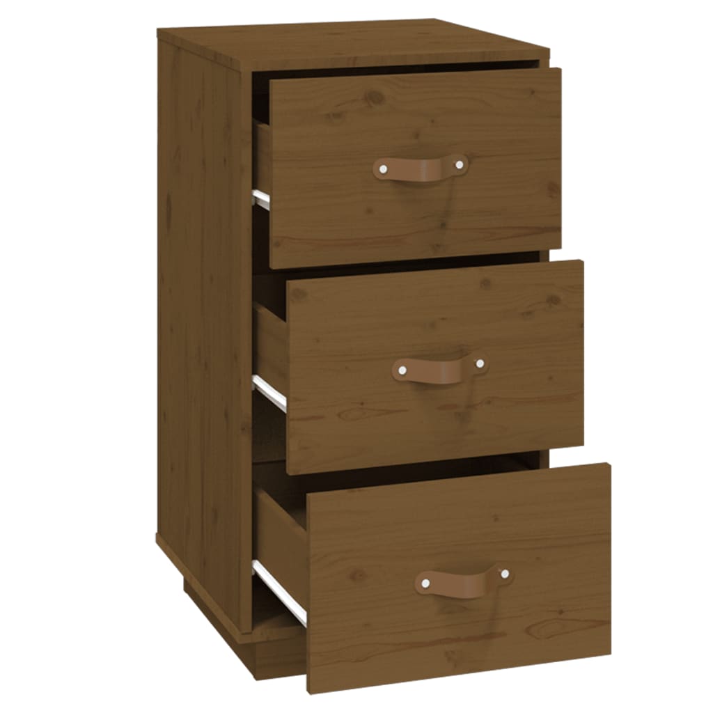 Bedside Cabinets 2 pcs Honey Brown 40x40x75 cm Solid Wood Pine