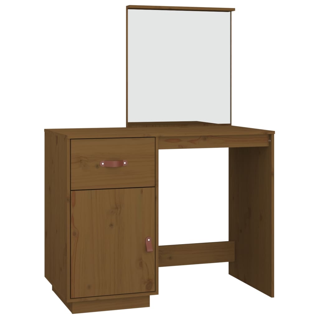 Dressing Table 95X50X134 Cm Solid Wood Pine