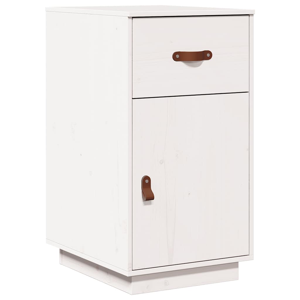 Desk Cabinet White 40x50x75 cm Solid Wood Pine