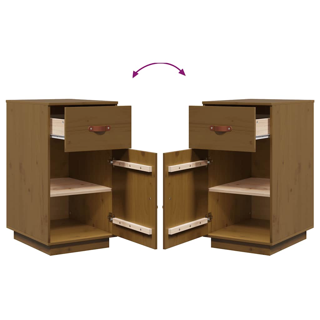 Desk Cabinet Honey Brown 40x50x75 cm Solid Wood Pine