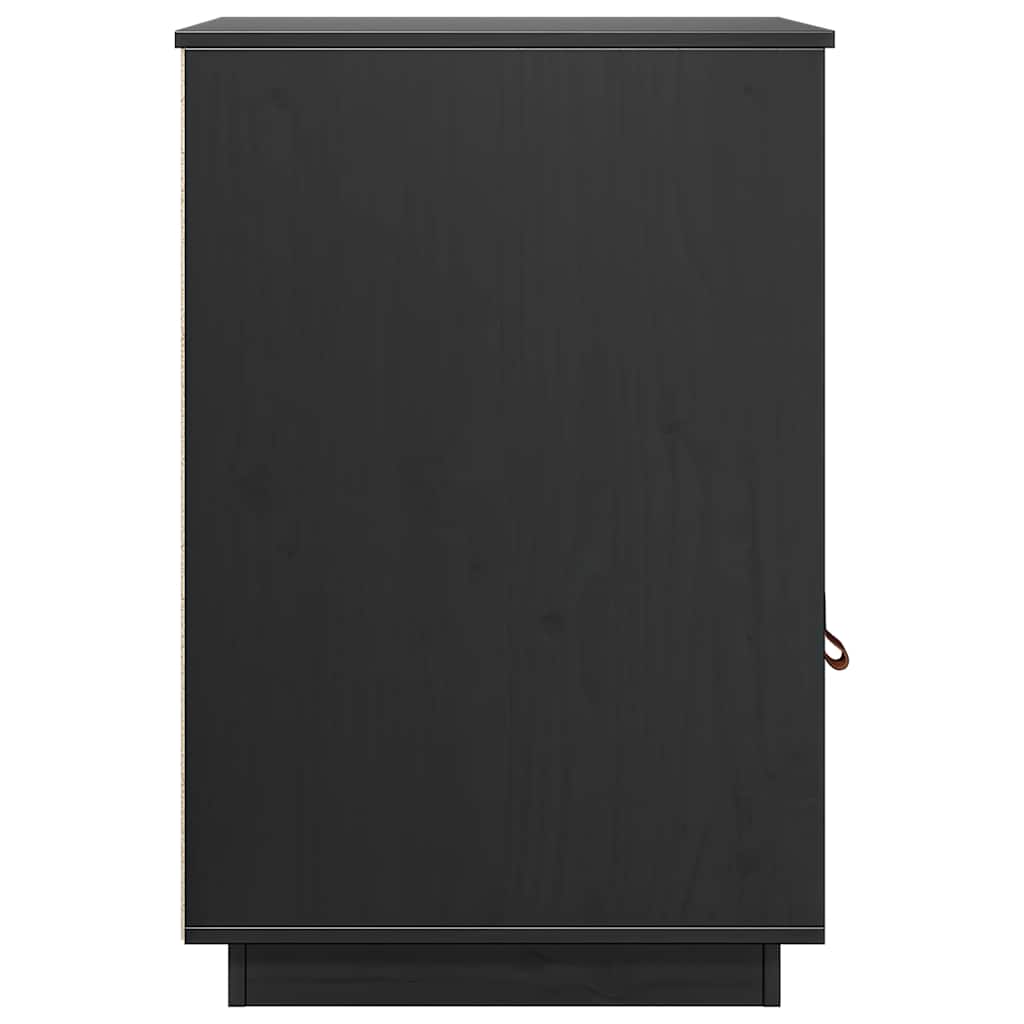 Desk Cabinet Black 40x50x75 cm Solid Wood Pine