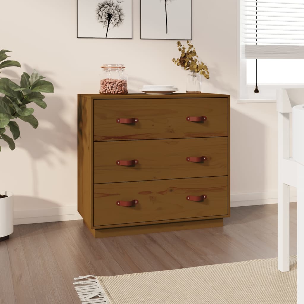Sideboard Honey Brown 80x40x75 cm Solid Wood Pine
