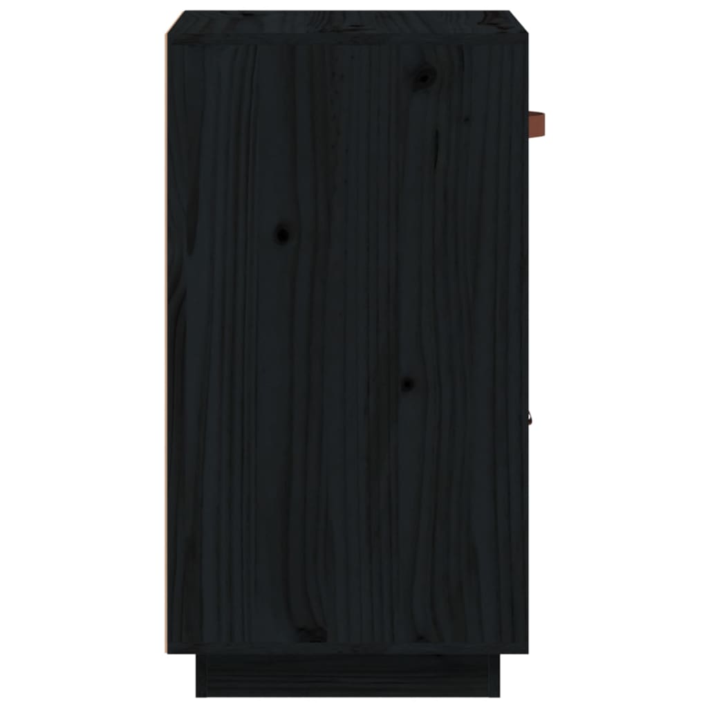 Sideboard Black 34x40x75 cm Solid Wood Pine