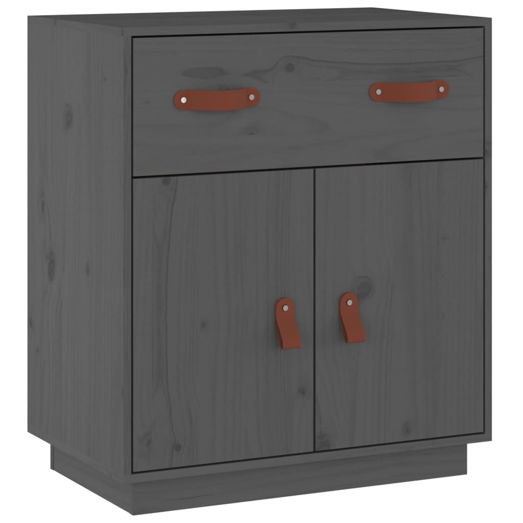 Sideboard Grey 65.5x40x75 cm Solid Wood Pine