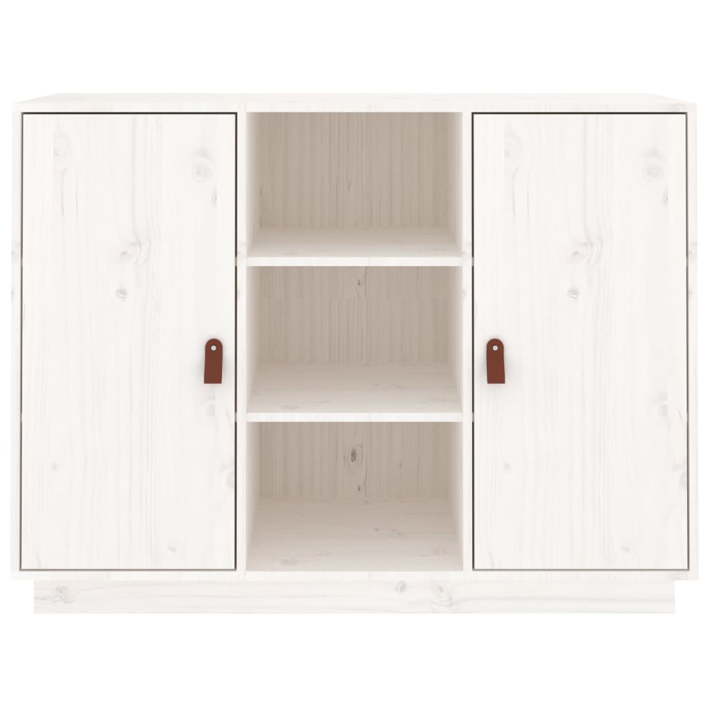 Sideboard White 100x40x75 cm Solid Wood Pine