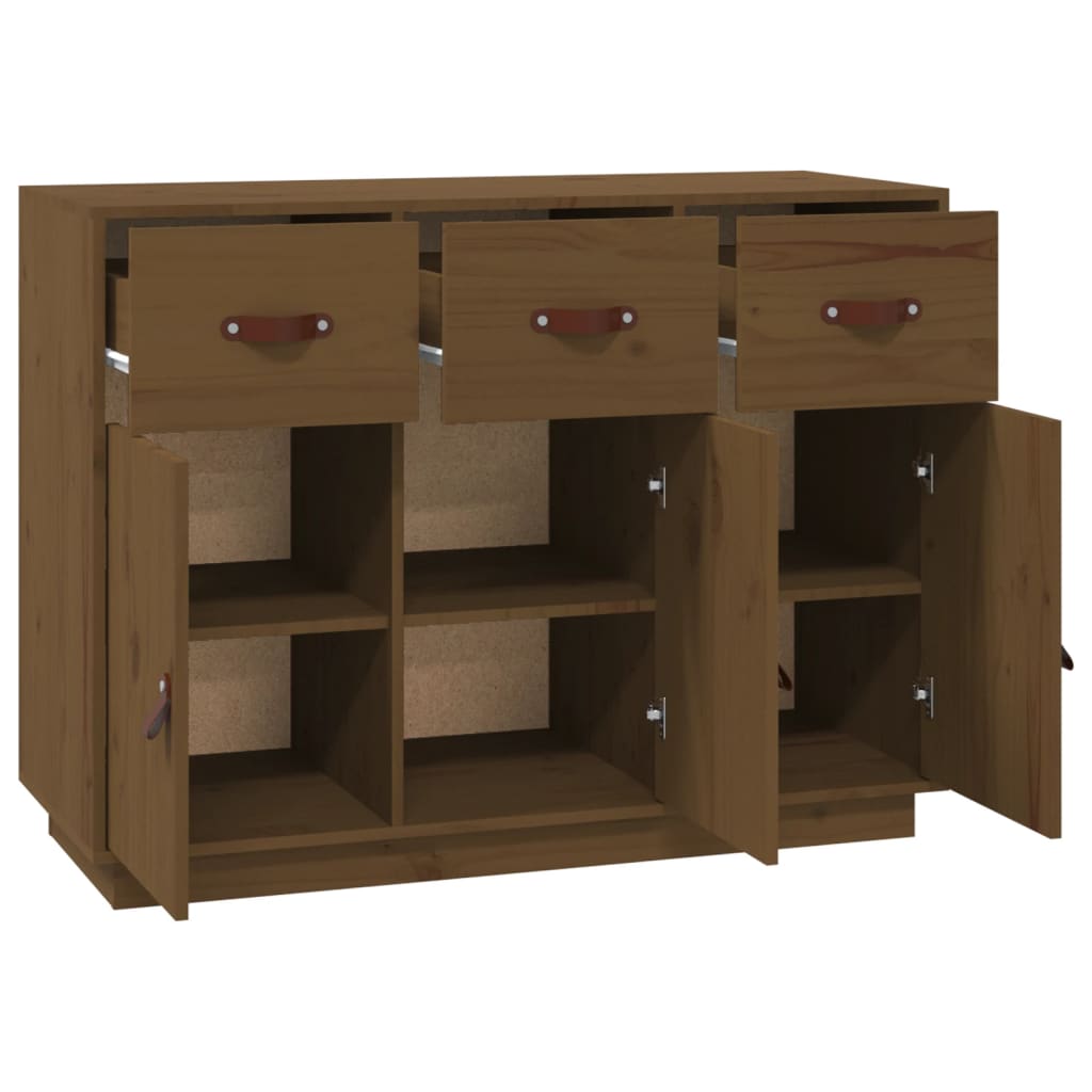 Sideboard Honey Brown 100x40x75 cm Solid Wood Pine