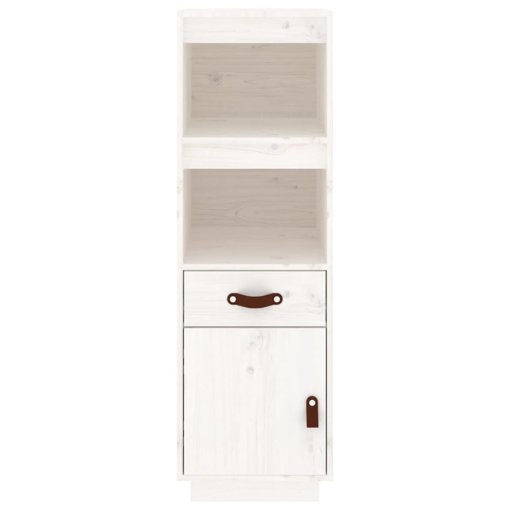 Highboard White 34x40x108,5 cm Solid Wood Pine