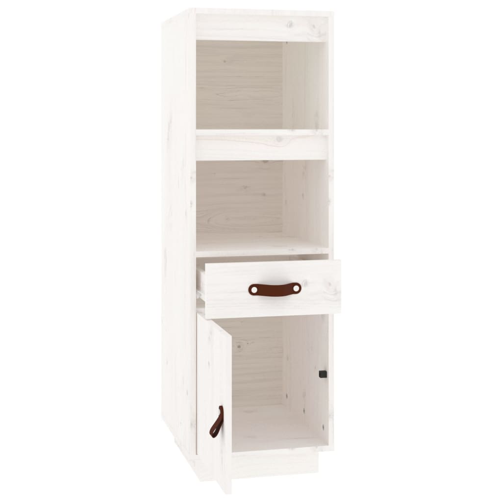 Highboard White 34x40x108,5 cm Solid Wood Pine