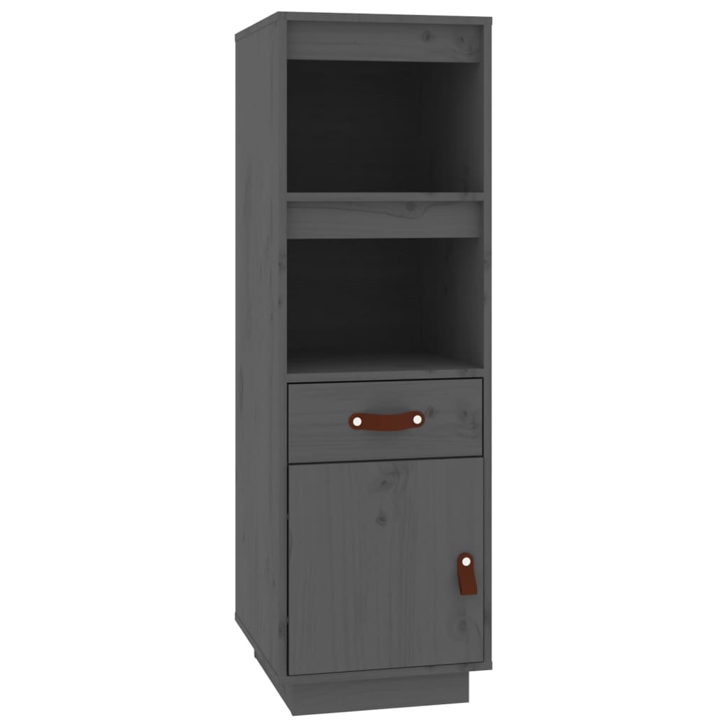Highboard Grey 34x40x108,5 cm Solid Wood Pine